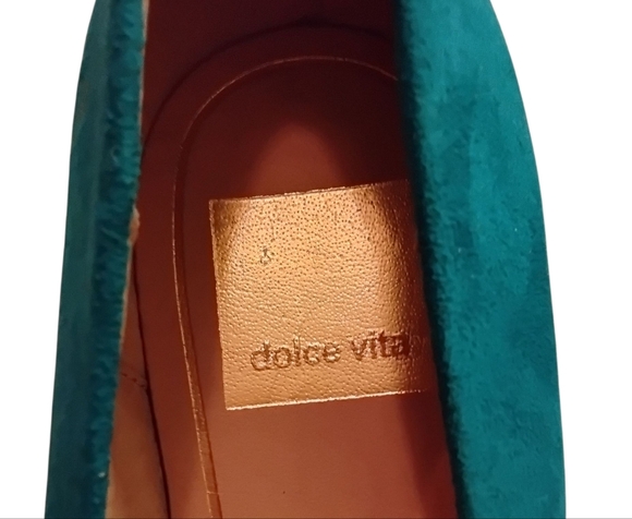 Dolce Vita Women's 7M Teal Suede Wedge 2 1/2" Platform Heel - Picture 5 of 5